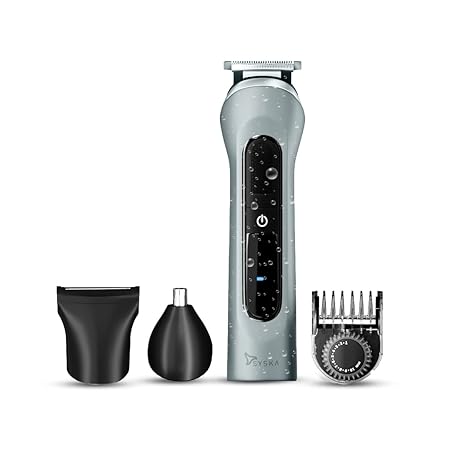 SYSKA HT3500K Ultratrim Corded & Cordless Trimmer with Fast Charge; 120 Min Runtime; 20 Length Settings (Gray)
