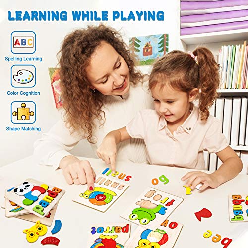 Boze Supod Toddler Puzzles,Wooden Puzzles For Todder 1 2 3 Years Old Boys Girls Eco Friendly Wooden Toys Educational Preschool Gift For Kids thumb #2