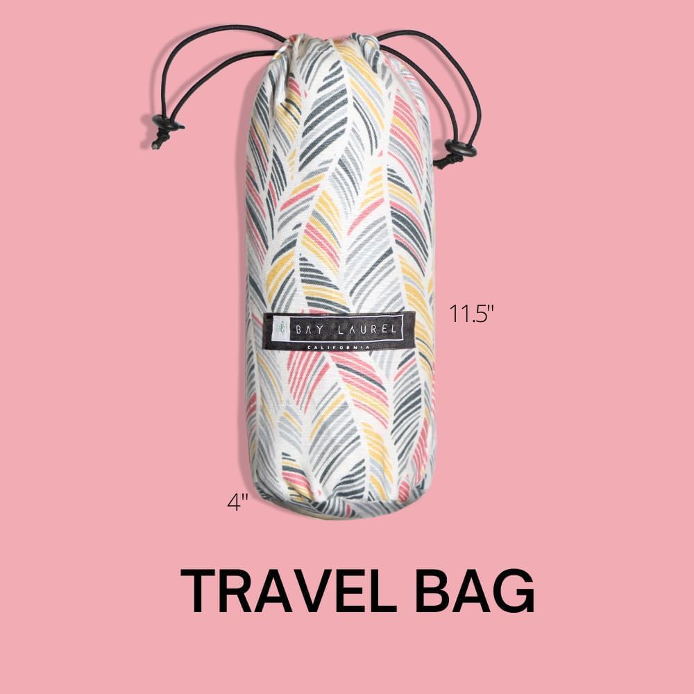 BAY LAUREL Turkish Beach Towel with Travel Bag 39 x 71 Quick Dry Sand Free Lightweight Large Oversized Towels Light - Pack of 4 (Pack of 4 - Blush with Floral Bag)