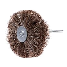 Horsehair Polishing Wheel, 3.35 inch Abrasive Buffing Wheel, Polisher Brush with 0.24 inch Shank Drill Hole for Rotary Tools to Wood Carving Furniture Jewelry Polishing