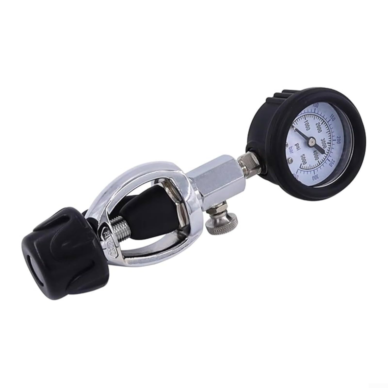 Manometro a cilindro per immersioni, 5000 psi/350 bar, con valvola G5/8, convertitore per serbatoi per rapidi controlli pre-immersione