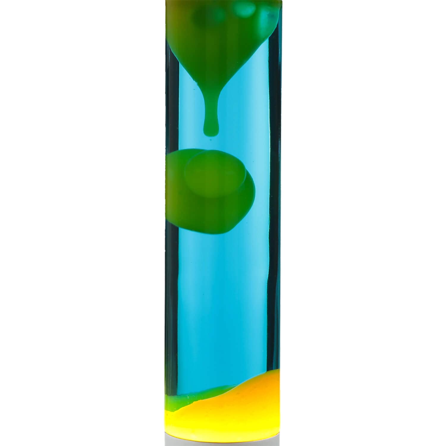Stylowa lampa lava YVONNE niebiesko-żółta wysokość 38 cm dekoracyjna z włącznikiem kablowym lampa stołowa nastrojowe Licht-Erlebnisse
