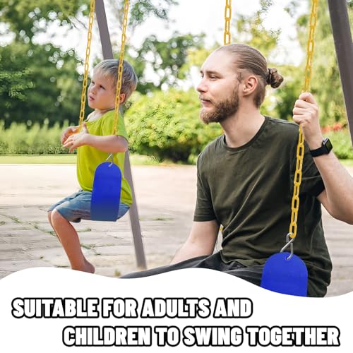 Image of Swings Set - 2-Pack Suitable for Kids and Adults, Comes with Hooks & Chains, Perfect for Backyard