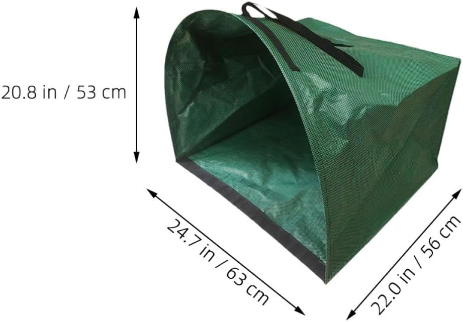Collapsible Lawn and Leaf Bag for Garden Waste Collection Large Capacity Leaf Collector Woven Handles Easy for Garden