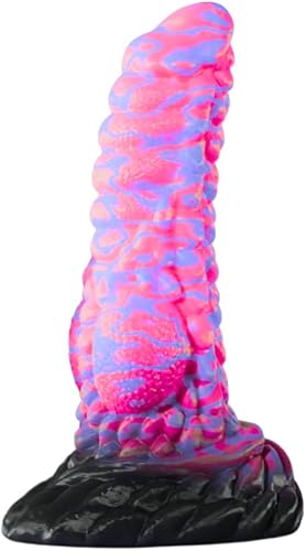 Dragon Knot Dildo – Textured Fantasy Toy [Cotton Candy] (18cm)