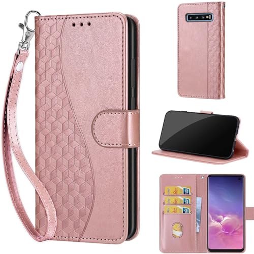 Image of Phone Case for Samsung Galaxy S10, Wave -Rose Gold