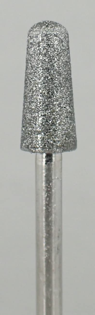 Argofile DEP2027 Electrodeposited Diamond Bit, Round Tapered Tip, 0.2 inch (5 mm) x 0.4 inch (10.5#200 mm), Shaft Diameter 0.09 inch (2.34 mm) (Pack of 2)