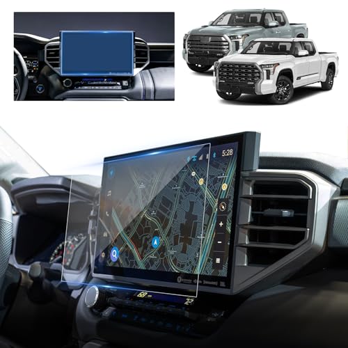 BSTW 2024 Tundra Screen Protector for 2022-2026 Tundra/Sequoia 3rd Gen 14 inch Touchscreen for 2024 Toyota Tundra Accessories Anti-Scratch Tempered Glass Protective Film
