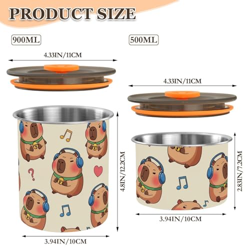 Envase para café inox hermético 900 ml DOMIKING miniatura 2