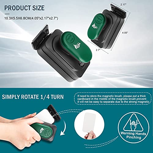 AQQA Detergente per vetri per acquari, Magnetico Spazzola Acquario,Detergente per vetro per acquario forte Magnete per acquario - Image 6