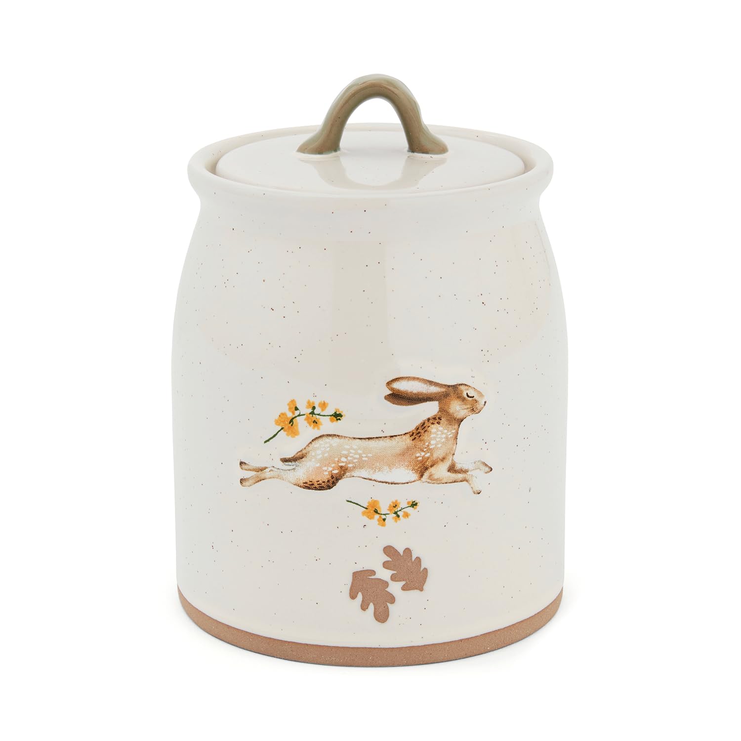Cooksmart Forest Fable Ceramic Canister | British Designed Kitchen Storage Jar | Woodland Animal Print | Durable Stoneware Container | Stylish & Practical Farmhouse Kitchen Accessory