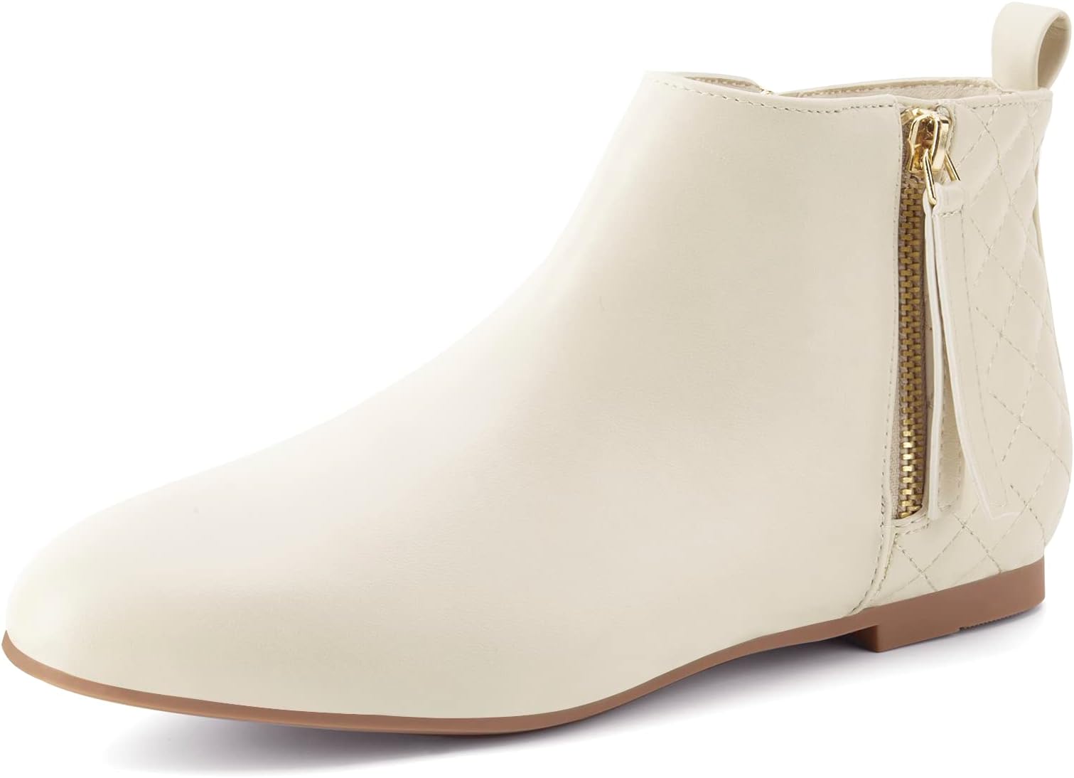 MaxMuxun Women's Ankle Boots Flat Low Heel Zipper/Chelsea Booties Winter Fall Fashion Boots