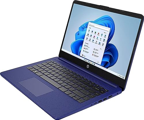 Image of HP Lightweight 14 inch Laptop for Students Home. Celeron N4120(up to 2.1GHz), 4GB RAM 64GB eMMC 1yr Office 365 USB-C HDMI, Quiet, Fanless, Budget-Friendly for Daily Tasks.