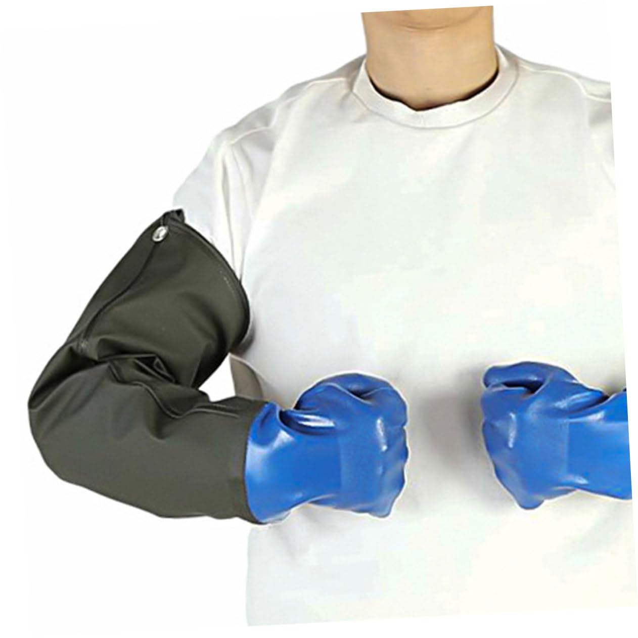 SHINEOFI Guantes Reutilizables de PVC Resistentes al Aceite y Productos Químicos Diseño Antideslizante e Impermeables para Industria y Trabajo