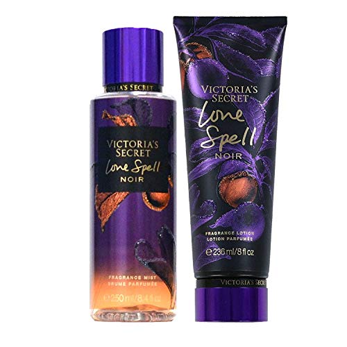 Victoria Secret Love Spell Noir Fragrance Mist (8.4 fl oz) and Body Lotion (8 fl oz) Set
