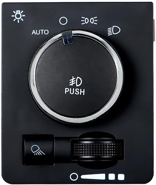 Genuine Replacement For Dodge Ram 1500 2500 3500 4500 2013-2021 HeadLight Lamp Black Fog Lamp Switch Genuine OEM Replacement