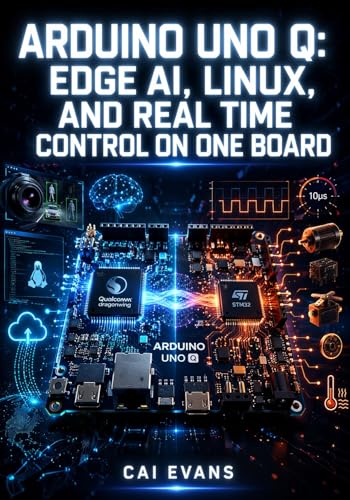 ARDUINO UNO Q: EDGE AI, LINUX, AND REAL TIME CONTROL ON ONE BOARD: Build Machine Vision, Voice Recognition, and IoT Projects with Qualcomm Dragonwing, STM32 MCU, and Arduino App Lab