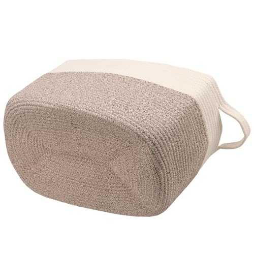 Panier de couverture pour salon en coton tressé bicolore - 6