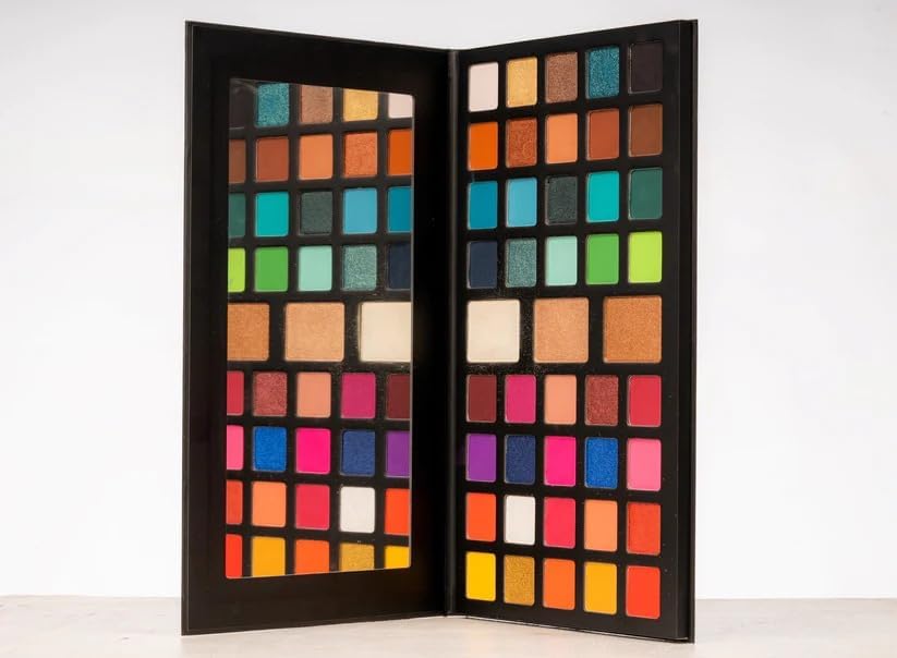 FASHION COLOUR Platinum Professional Quantum 40 Eyeshadow and 3 Highlighter Palette | Highly Pigmented & Easy to Blend | Matte and Shimmer Shades | Multicolour | Face highlighter | 70gm