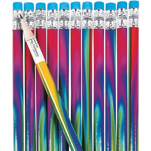 Fun Express Tie Dye Pencils (2Dz) - 24 Pieces - Educational and Learning Activities for Kids