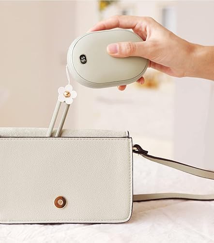 D'llesell Aquecedores de mãos recarregáveis de 10.000 mAh e carregador portátil 2 em 1 bateria com