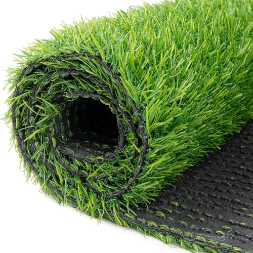 Faux gazon réaliste 25mm extérieur découpable avec drainage permanent