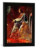 Kunst für Alle 'Image encadrée de Giovanni Battista Tiepolo La Reine de Saba Cadre de Photos Avant Impression d'art dans Main Haute qualité Roi Salomon, 30 x 40 cm, Noir Mat