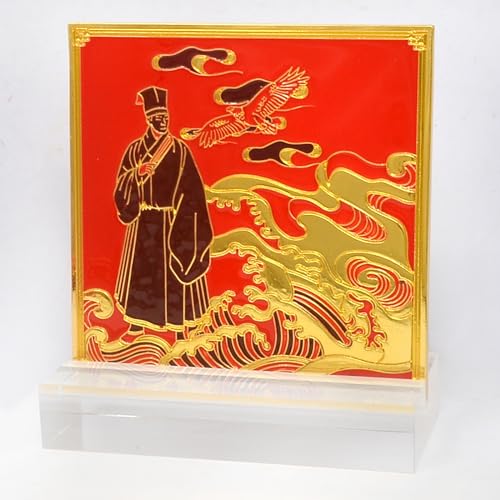 Feng Shui Scholar with Eagle Plaque Home Office Decor Wealth Porsperity Success Statue New Year W5481, Red, 3.14 * 1.37 * 0.59 inches - Image 4