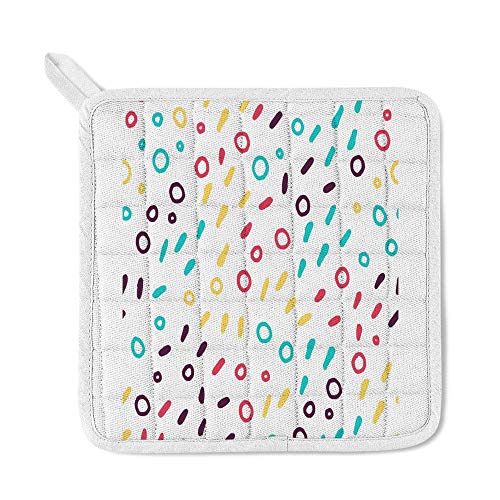 Ensemble tablier de cuisine réglable géométrique avec poches de rangement