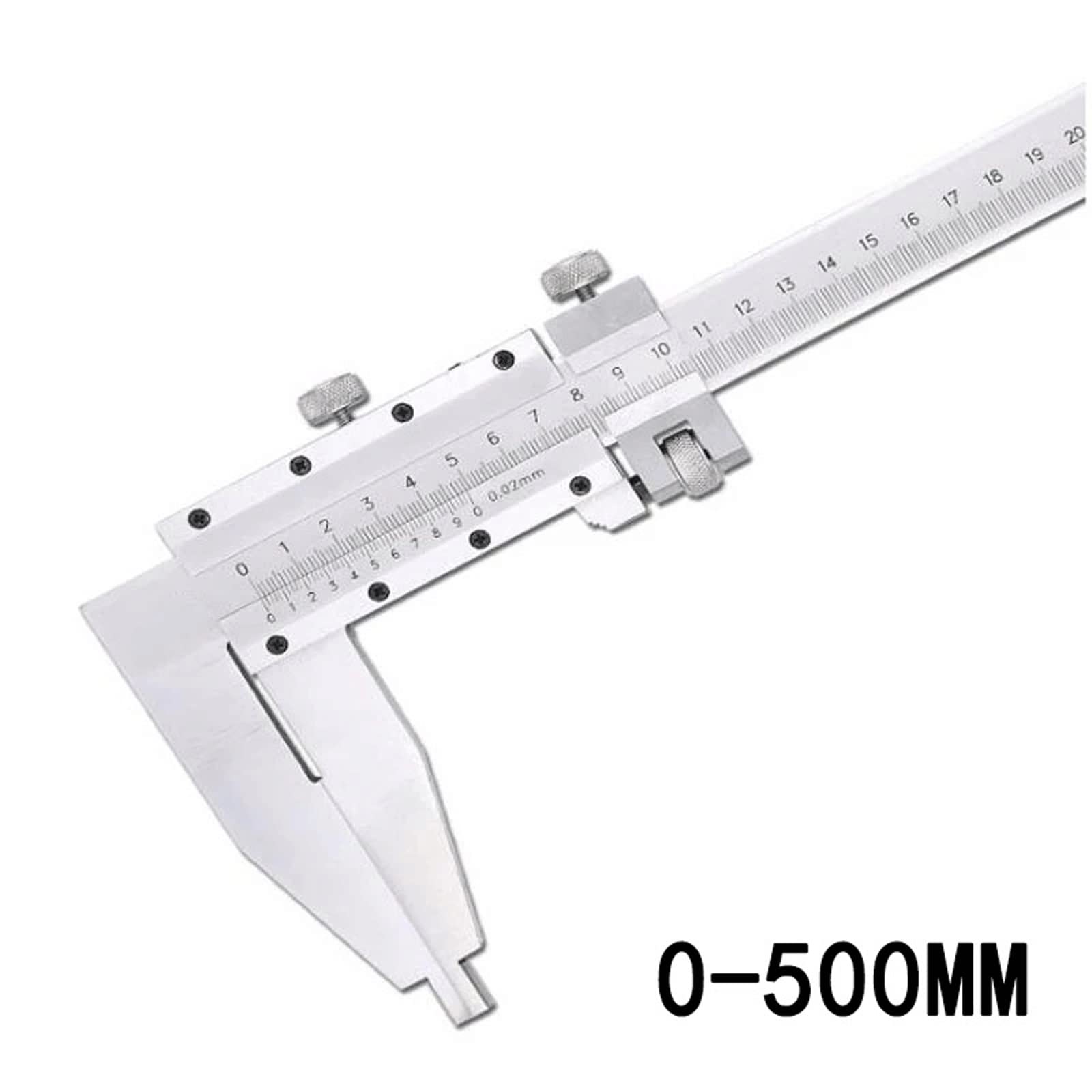 Calibradores digitales de 500 mm, calibrador Vernier de 20 pulgadas, calibre deslizante de acero con estilo de punta de 0 a 500 mm de mandíbula larga, herramienta de calibre de medición