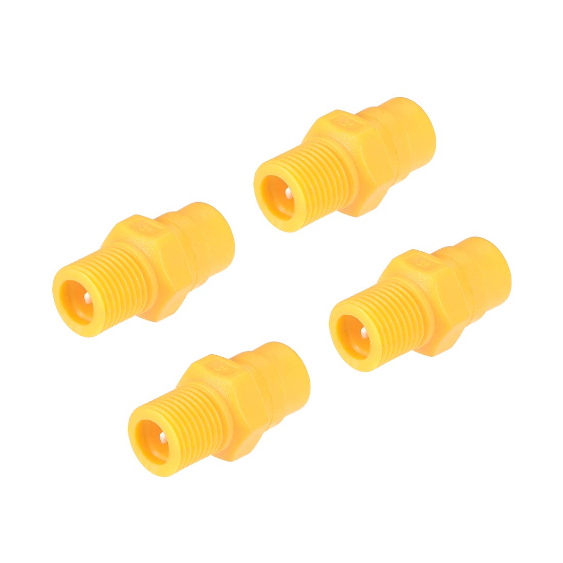 sourcing map Full Cone Tip, 1/8BSPT Plastic PP Wide Angle Nozzle, 4 Pcs