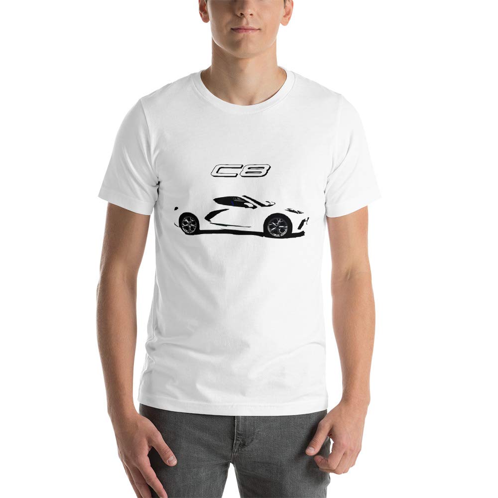 2020 Sports Car C8 Mid Engine American Supercar Kurzarm-T-Shirt für Herren