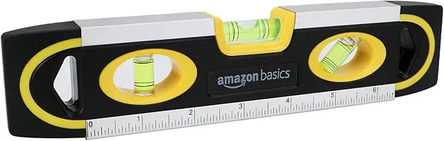 Imagen relacionada con Amazon Basics Nivel magnético de bolsillo de 22,9 cm con regla, ploma/burbujas, 180, 90 y 45 grados, Negro/Amarillo