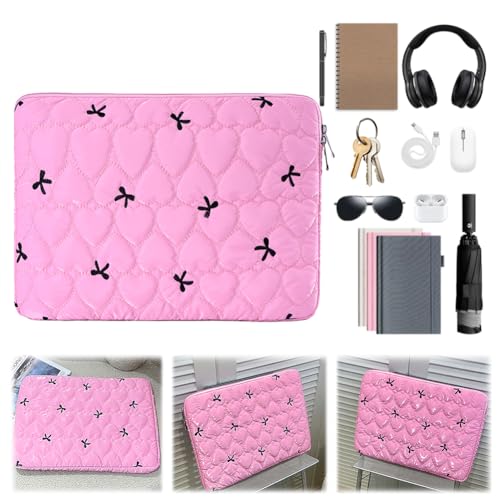 Funda acolchada con moño para laptop de 15 pulgadas miniatura 3