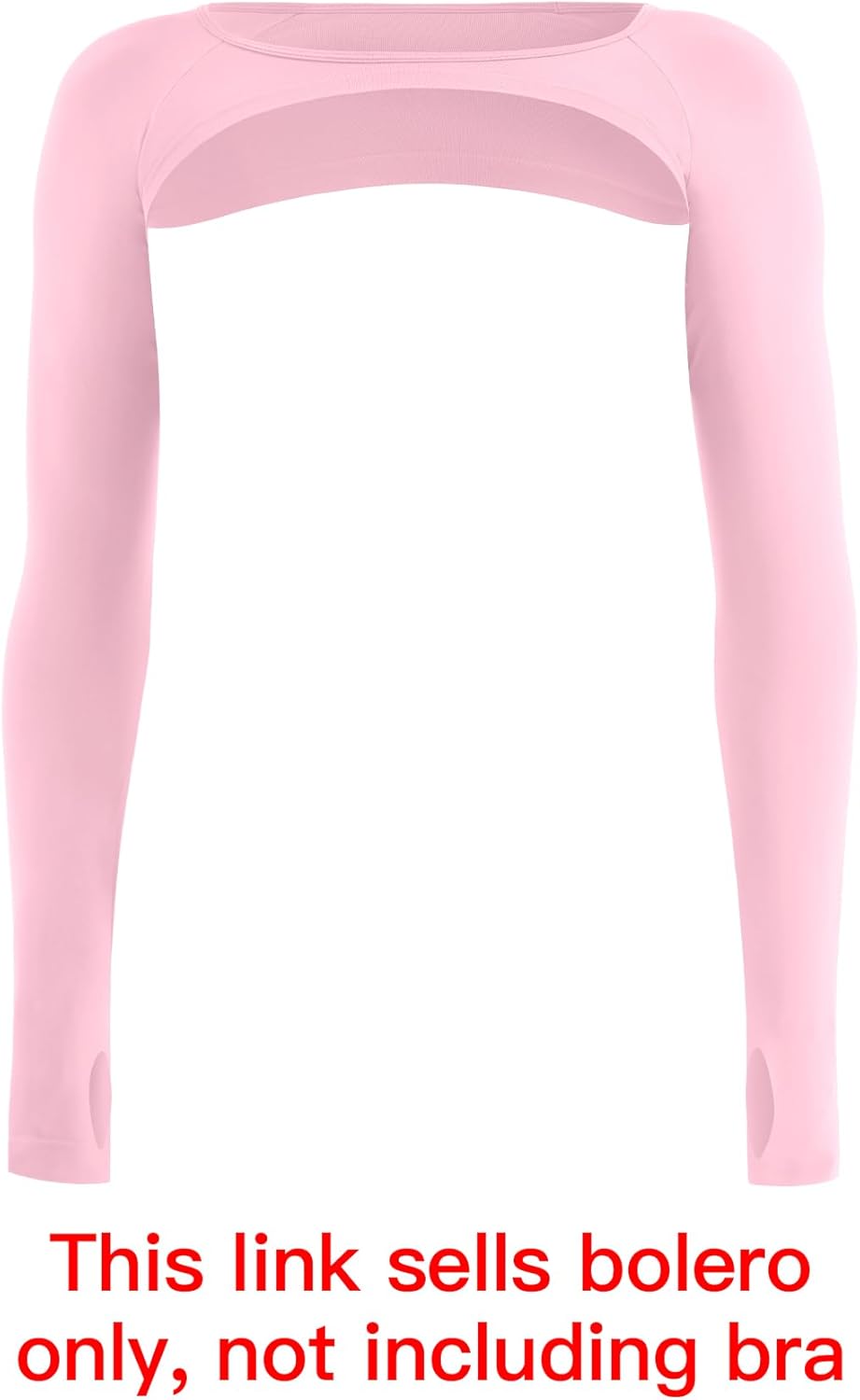 YEOREO Seamless Long Sleeve Shrug for Women Gym Crop Top Workout Cropped Sports Bolero - Image 2