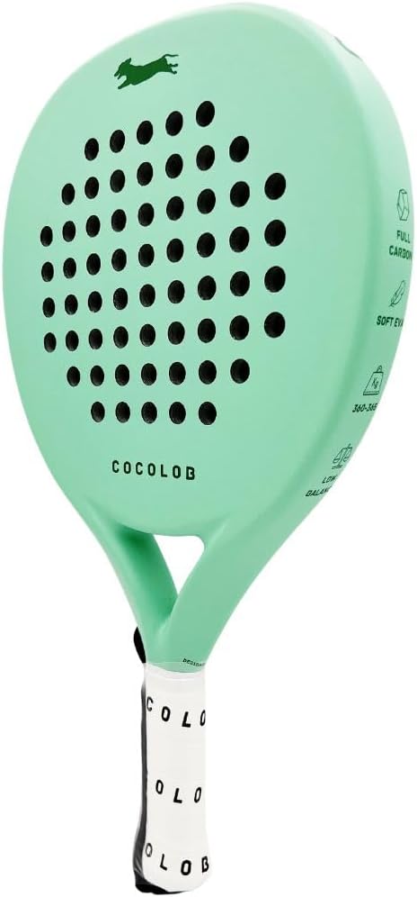 PureStart Padel Racquet Mint - Cover Bag - Head Protector – Carbon Fiber Full Carbon – Soft EVA Core – Round Shape –Paddle Tennis Racket Beginner Intermediate – For Men and Woman