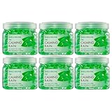 Smells Begone Odor Eliminator Gel Beads - Air Freshener - Eliminates Odors in Bathrooms, Cars, Boats, RVs and Pet Areas - Made with Natural Essential Oils - Calming Rain Scent (6 Pack)