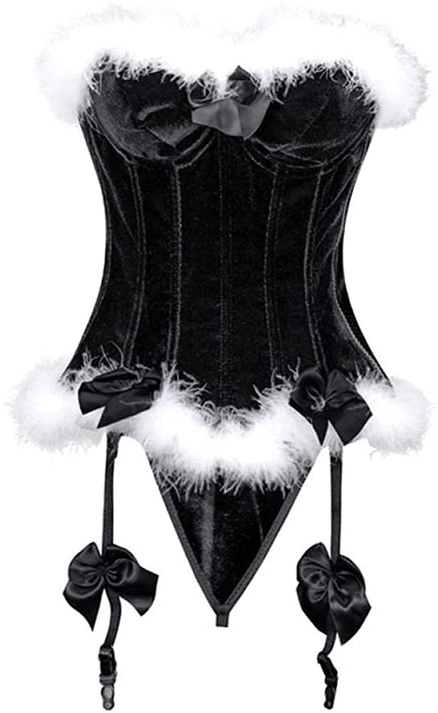 Ropa Interior para Mujer Disfraz Sexy Fajas Sexy Top de Encaje Floral Ropa Interior de Moda (Color: Negro, Tamaño: 4XL) (Negro Mediano) (Negro 6X)