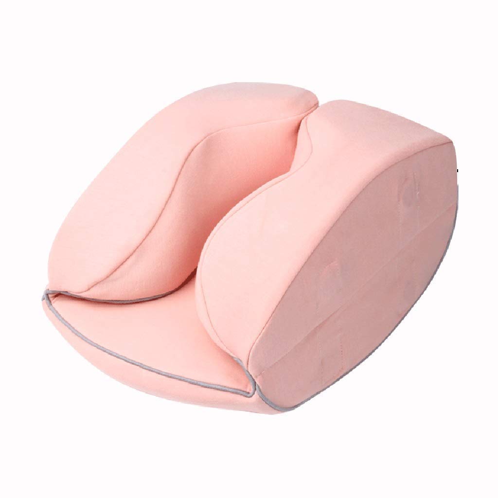 Support lombaire ergonomique contre le mal de dos en voiture rose