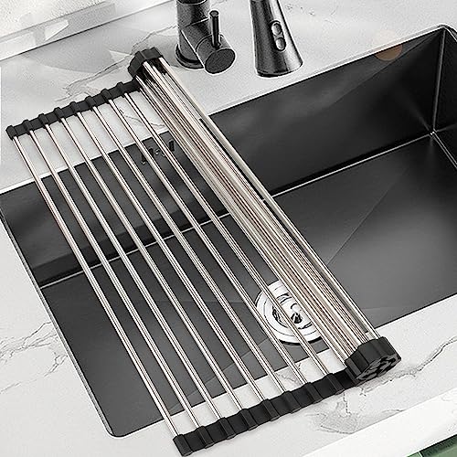 RISVOWO Scolapiatti da Appoggio, Pieghevole