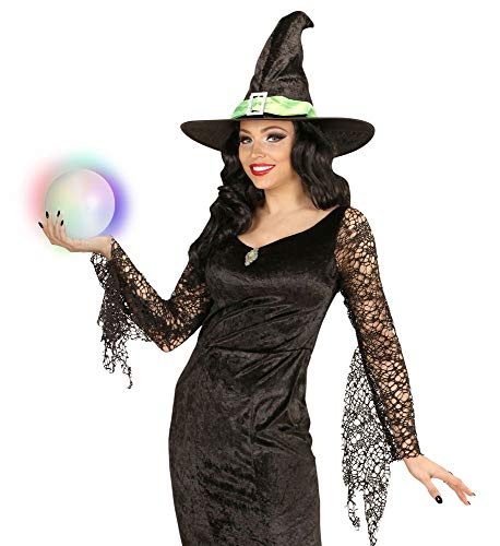 shoperama Leuchtende Kristallkugel für Wahrsagerin und Zauberer 12,5 cm Zigeunerin Hellseherin Glaskugel