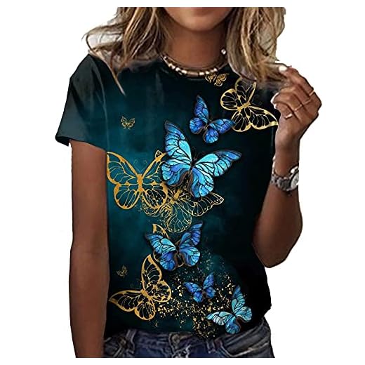TS 3D Printed Shirt for Women Graphic Butterfly Print Tee Shirts Summer Short Sleeve Tops Shirt Pet Clothes Fashion 2023