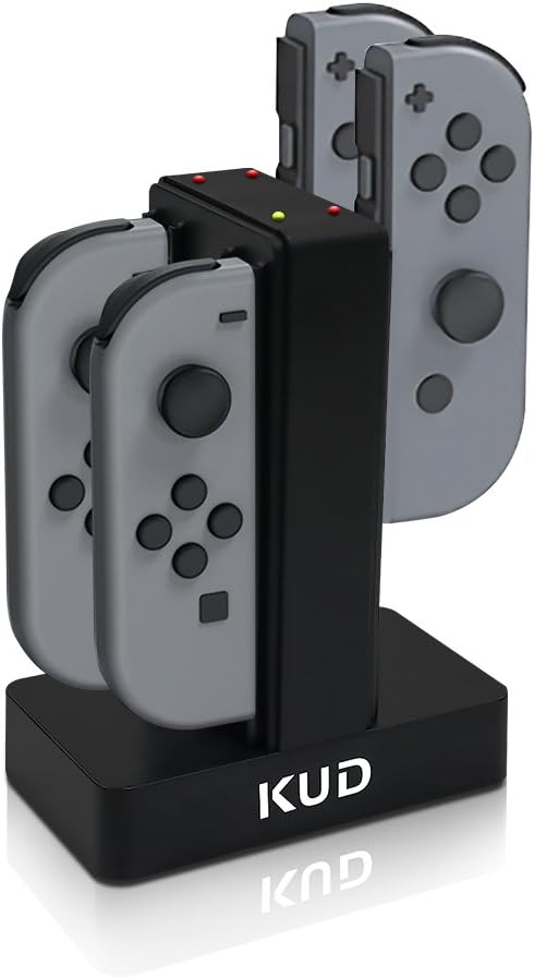 KUD Joy-Con Charging Dock For Nintendo Switch Joy-Cons ，Joy Con Charging Holder for Nintendo Switch