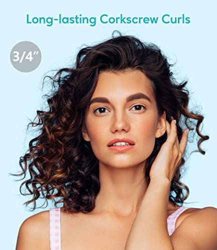 Terviiix 3/4'' Small Curling Iron For Defined Tight Curls, Ceramic Curling Wand Iron For Short To Medium Hair With Keratin & Argan Oil Infused, Digital Display, Long-Lasting, Dual Voltage, With Clamp #TOP1