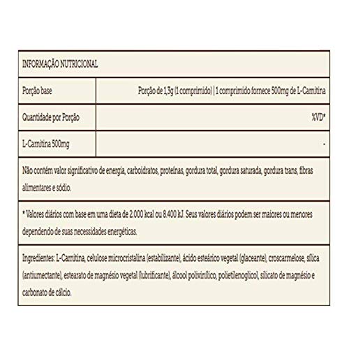 L- Carnitina 500MG Sundown Naturals 30 comprimidos