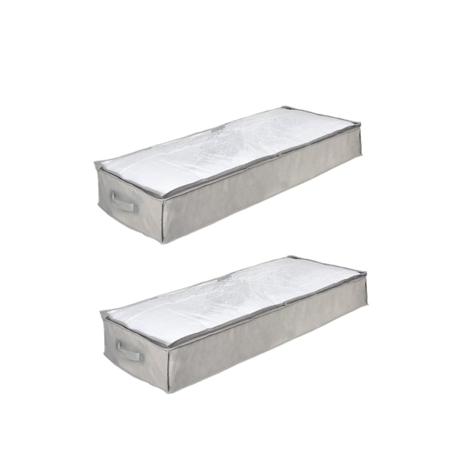 RRYPBOVG Foldable Blanket Storage Bags Foldable Underbed Bags Blankets Clothes Comforters Storage Bag Breathable Zippered Organizer for Bedroom(2PCS)
