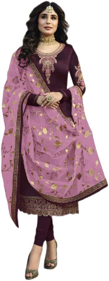 Ready to Wear Indian Pakistani Ethnic Wear Designer Straight Salwar Kameez Churidar Suit for Womens