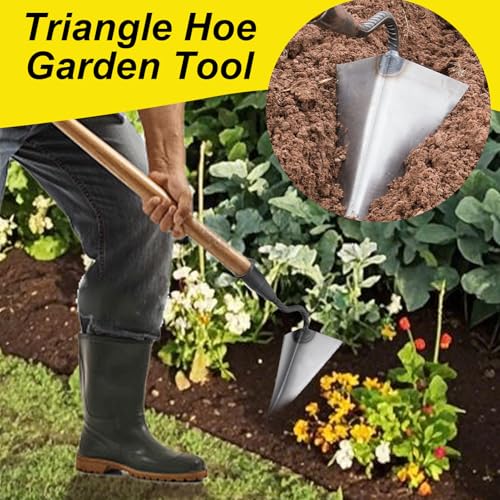 Binette de jardinage triangulaire ergonomique pour désherber les parterres