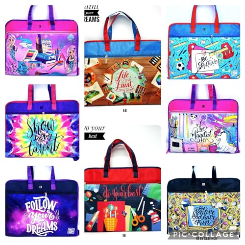 Image of Echo Boomers Designed Print A3 Size Drawing Activity Bag with Multiple Pockets