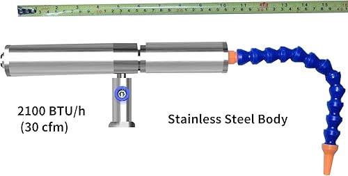Miniatura 2 de Vortex Cool Tool Pistola de aire frío Enfriador de puntos de acero inoxidable Tubo de vórtice Pistola de enfriamiento Flexible Spot Cooler Air